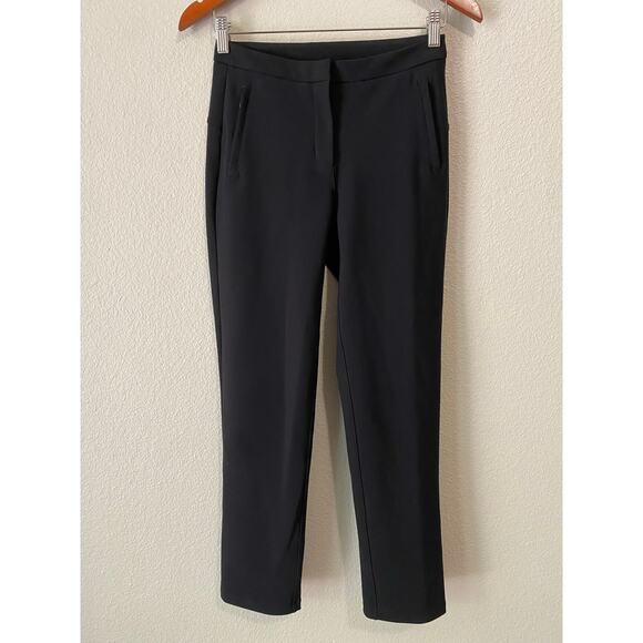 Lululemon On the Move Pant 28" US 2 Black Straight Leg Travel Work Stretch - Picture 3 of 11